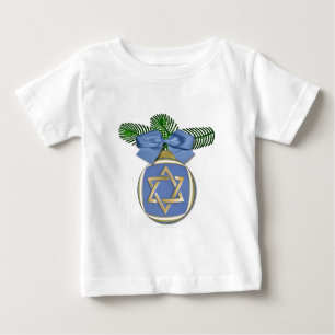 Judaica Hanukkah Star Of David Ornament Print Baby T-Shirt
