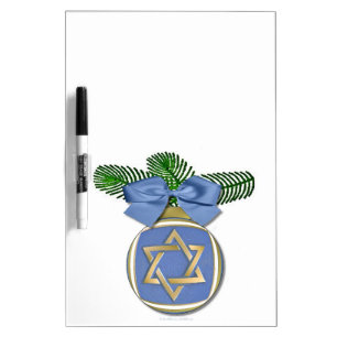 Judaica Hanukkah Star Of David Ornament Print Dry Erase Board