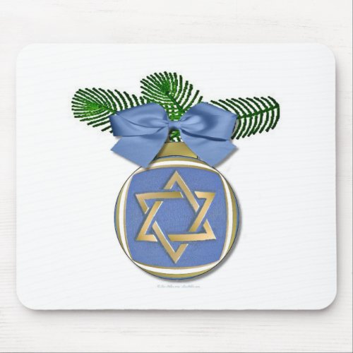 Judaica Hanukkah Star Of David Ornament Print Mouse Pad