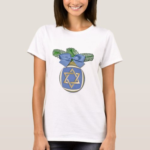 Judaica Hanukkah Star Of David Ornament Print T_Shirt