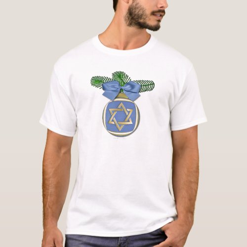 Judaica Hanukkah Star Of David Ornament Print T_Shirt