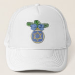 Judaica Hanukkah Star Of David Ornament Print Trucker Hat<br><div class="desc">You are viewing The Lee Hiller Designs Collection of Home and Office Decor,  Apparel,  Gifts and Collectibles. The Designs include Lee Hiller Photography and Mixed Media Digital Art Collection. You can view her Nature photography at http://HikeOurPlanet.com/ and follow her hiking blog within Hot Springs National Park.</div>