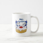 Judaica Happy Hanukkah Dancing Dreidels Doughnut Coffee Mug<br><div class="desc">You are viewing The Lee Hiller Designs Collection of Home and Office Decor,  Apparel,  Gifts and Collectibles. The Designs include Lee Hiller Photography and Mixed Media Digital Art Collection. You can view her Nature photography at http://HikeOurPlanet.com/ and follow her hiking blog within Hot Springs National Park.</div>