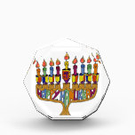 Judaica Happy Hanukkah Dreidel Menorah Award<br><div class="desc">You are viewing The Lee Hiller Designs Collection of Home and Office Decor,  Apparel,  Gifts and Collectibles. The Designs include Lee Hiller Photography and Mixed Media Digital Art Collection. You can view her Nature photography at http://HikeOurPlanet.com/ and follow her hiking blog within Hot Springs National Park.</div>
