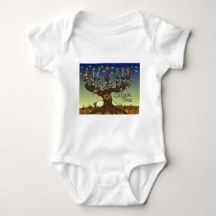 Judaica L'shanah Tovah Tree Of Life Gifts Apparel Baby Bodysuit