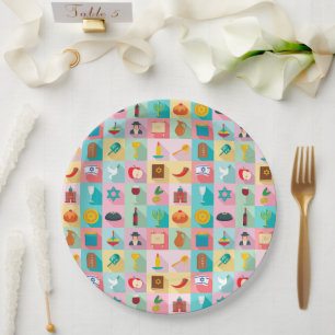 Judaica Party Designer Paper Plates All Occassion