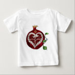 Judaica Pomegranate Heart Hanukkah Rosh Hashanah Baby T-Shirt<br><div class="desc">You are viewing The Lee Hiller Designs Collection of Home and Office Decor,  Apparel,  Gifts and Collectibles. The Designs include Lee Hiller Photography and Mixed Media Digital Art Collection. You can view her Nature photography at http://HikeOurPlanet.com/ and follow her hiking blog within Hot Springs National Park.</div>