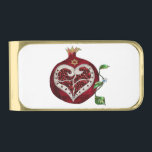Judaica Pomegranate Heart Hanukkah Rosh Hashanah Gold Finish Money Clip<br><div class="desc">Party and gift supplies for Hanukkah and Rosh Hashanah You are viewing The Lee Hiller Photography Art and Designs Collection of Home and Office Decor, Apparel, Gifts and Collectibles. The Designs include Lee Hiller Photography and Mixed Media Digital Art Collection. You can view her Nature photography at http://HikeOurPlanet.com/ and follow...</div>