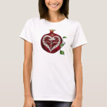 Judaica Pomegranate Heart Hanukkah Rosh Hashanah T-Shirt<br><div class="desc">Party and gift supplies for Hanukkah and Rosh Hashanah You are viewing The Lee Hiller Photography Art and Designs Collection of Home and Office Decor, Apparel, Gifts and Collectibles. The Designs include Lee Hiller Photography and Mixed Media Digital Art Collection. You can view her Nature photography at http://HikeOurPlanet.com/ and follow...</div>