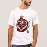 Judaica Pomegranate Heart Hanukkah Rosh Hashanah T-Shirt<br><div class="desc">Party and gift supplies for Hanukkah and Rosh Hashanah You are viewing The Lee Hiller Photography Art and Designs Collection of Home and Office Decor, Apparel, Gifts and Collectibles. The Designs include Lee Hiller Photography and Mixed Media Digital Art Collection. You can view her Nature photography at http://HikeOurPlanet.com/ and follow...</div>