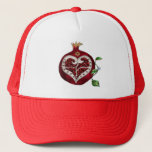 Judaica Pomegranate Heart Hanukkah Rosh Hashanah Trucker Hat<br><div class="desc">You are viewing The Lee Hiller Designs Collection of Home and Office Decor,  Apparel,  Gifts and Collectibles. The Designs include Lee Hiller Photography and Mixed Media Digital Art Collection. You can view her Nature photography at http://HikeOurPlanet.com/ and follow her hiking blog within Hot Springs National Park.</div>