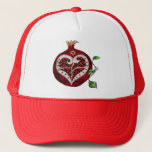 Judaica Pomegranate Heart Hanukkah Rosh Hashanah Trucker Hat<br><div class="desc">Party and gift supplies for Hanukkah and Rosh Hashanah You are viewing The Lee Hiller Photography Art and Designs Collection of Home and Office Decor, Apparel, Gifts and Collectibles. The Designs include Lee Hiller Photography and Mixed Media Digital Art Collection. You can view her Nature photography at http://HikeOurPlanet.com/ and follow...</div>