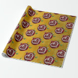 Judaica Pomegranate Heart Hanukkah Rosh Hashanah Wrapping Paper<br><div class="desc">Party and gift supplies for Hanukkah and Rosh Hashanah You are viewing The Lee Hiller Photography Art and Designs Collection of Home and Office Decor, Apparel, Gifts and Collectibles. The Designs include Lee Hiller Photography and Mixed Media Digital Art Collection. You can view her Nature photography at http://HikeOurPlanet.com/ and follow...</div>