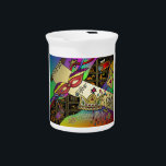 Judaica Purim Esther Celebration Art Print Pitcher<br><div class="desc">You are viewing The Lee Hiller Designs Collection of Home and Office Decor,  Apparel,  Gifts and Collectibles. The Designs include Lee Hiller Photography and Mixed Media Digital Art Collection. You can view her Nature photography at http://HikeOurPlanet.com/ and follow her hiking blog within Hot Springs National Park.</div>