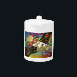 Judaica Purim Esther Celebration Art Print Teapot<br><div class="desc">You are viewing The Lee Hiller Designs Collection of Home and Office Decor,  Apparel,  Gifts and Collectibles. The Designs include Lee Hiller Photography and Mixed Media Digital Art Collection. You can view her Nature photography at http://HikeOurPlanet.com/ and follow her hiking blog within Hot Springs National Park.</div>