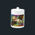 Judaica Purim Esther Celebration Art Print Teapot<br><div class="desc">You are viewing The Lee Hiller Designs Collection of Home and Office Decor,  Apparel,  Gifts and Collectibles. The Designs include Lee Hiller Photography and Mixed Media Digital Art Collection. You can view her Nature photography at http://HikeOurPlanet.com/ and follow her hiking blog within Hot Springs National Park.</div>