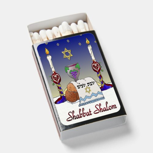 Judaica Shabbat Shalom Art Print  Matchboxes