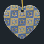 Judaica Star Of David Metal Gold Blue Ceramic Ornament<br><div class="desc">You are viewing The Lee Hiller Design Collection. Apparel,  Gifts & Collectibles  Lee Hiller Photography or Digital Art Collection. You can view her Nature photography at http://HikeOurPlanet.com/ and follow her hiking blog within Hot Springs National Park.</div>