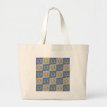 Judaica Star Of David Metal Gold Blue Large Tote Bag<br><div class="desc">You are viewing The Lee Hiller Design Collection. Apparel,  Gifts & Collectibles  Lee Hiller Photography or Digital Art Collection. You can view her Nature photography at http://HikeOurPlanet.com/ and follow her hiking blog within Hot Springs National Park.</div>