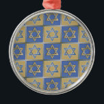 Judaica Star Of David Metal Gold Blue Metal Ornament<br><div class="desc">You are viewing The Lee Hiller Design Collection. Apparel,  Gifts & Collectibles  Lee Hiller Photography or Digital Art Collection. You can view her Nature photography at http://HikeOurPlanet.com/ and follow her hiking blog within Hot Springs National Park.</div>