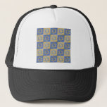 Judaica Star Of David Metal Gold Blue Trucker Hat<br><div class="desc">You are viewing The Lee Hiller Design Collection. Apparel,  Gifts & Collectibles  Lee Hiller Photography or Digital Art Collection. You can view her Nature photography at http://HikeOurPlanet.com/ and follow her hiking blog within Hot Springs National Park.</div>