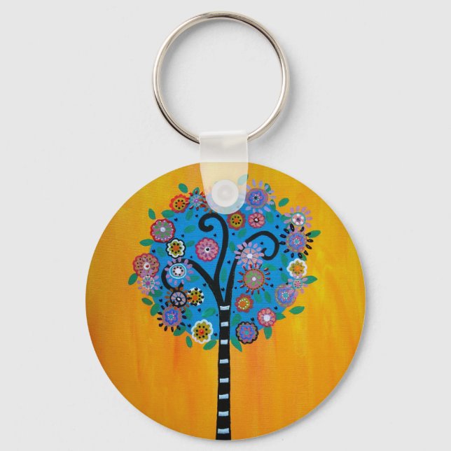 Judaica Tree of Life Keychain (Front)