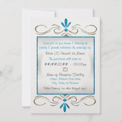 Judaism Flourishes Jewish Wedding Reception Invitation