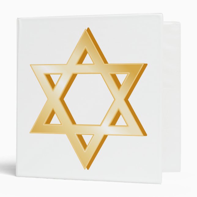 Judaism Symbol 3 Ring Binder (Front/Inside)
