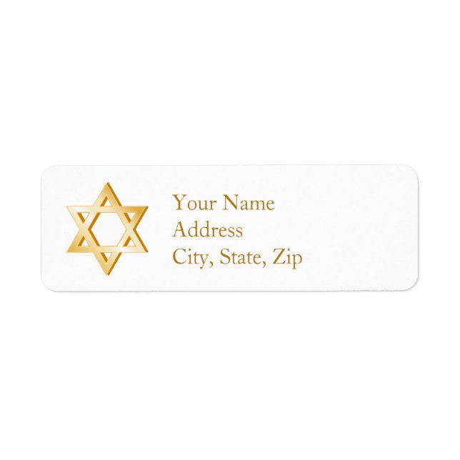 Judaism Symbol Label (Front)