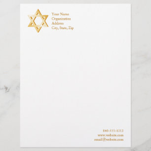 Judaism Symbol Letterhead