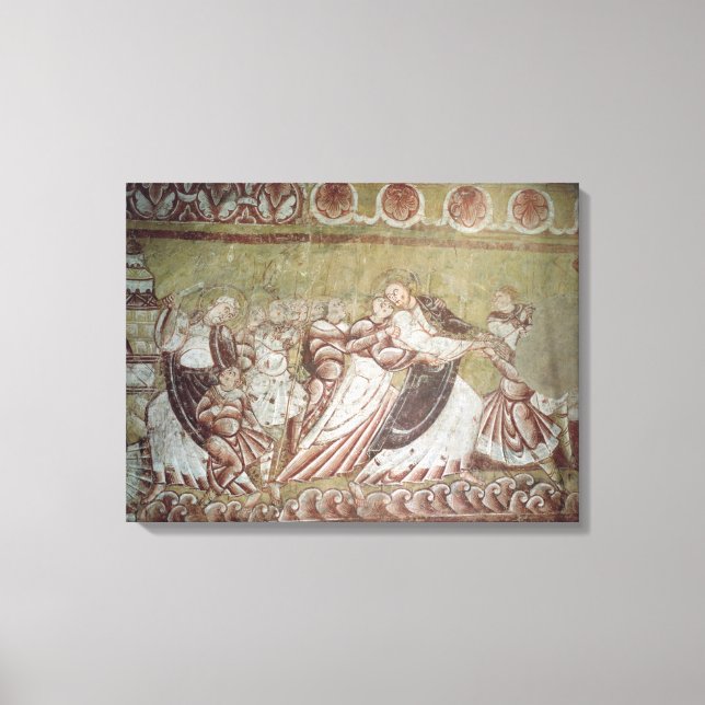 Judas Kissing Christ (fresco) (detail of 95750) Canvas Print (Front)