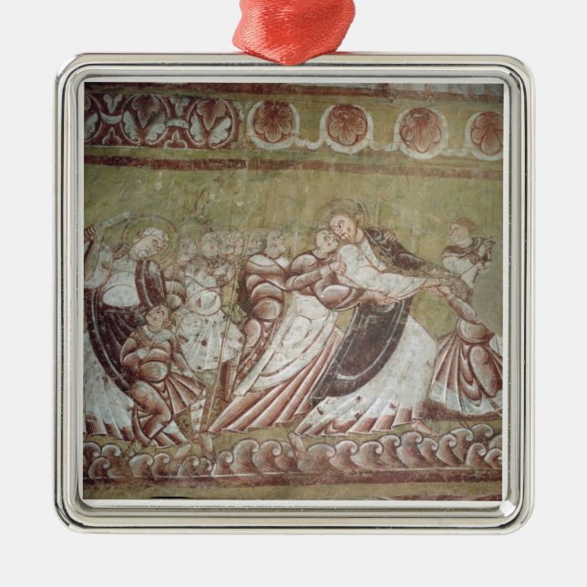 Judas Kissing Christ (fresco) (detail of 95750) Metal Ornament (Front)