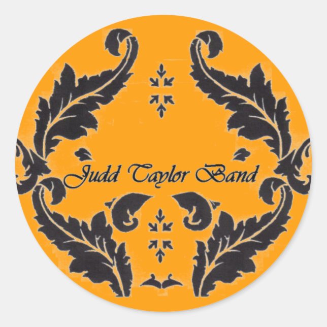 JUDD TAYLOR LEAF LOGO CLASSIC ROUND STICKER (Front)