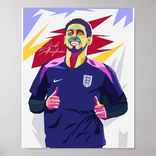 Jude Bellingham Wpap Pop Art Poster (Front)
