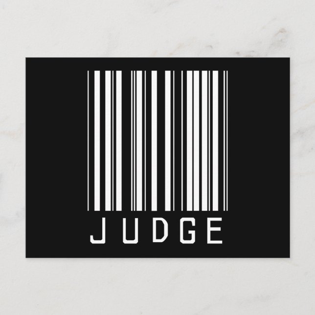 Judge Bar Code Postcard (Front)