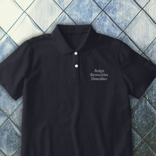 Judge Black Polo Embroidered Shirt