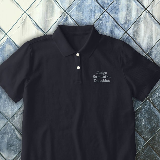 Judge Black Polo Embroidered Shirt (Creator Uploaded)