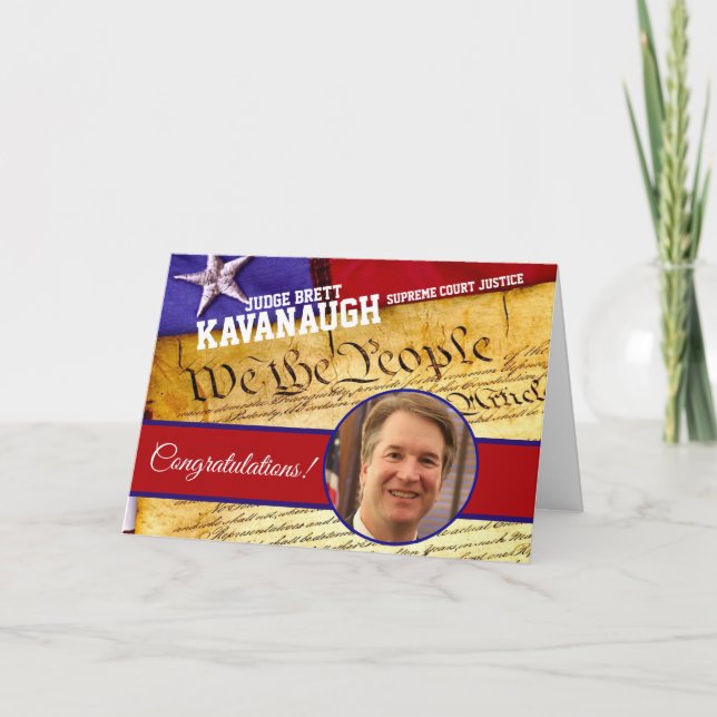 Judge Brett Kavanaugh US Supreme Court Justice Card (Front)