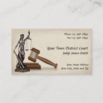 Judge Business Card by Business_Creations at Zazzle