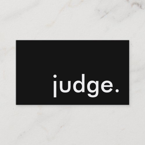judge. business card templates