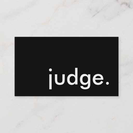 Customizable judge. business card templates