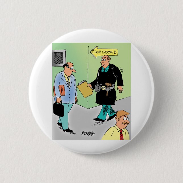 Judge Cartoon Button (Front)