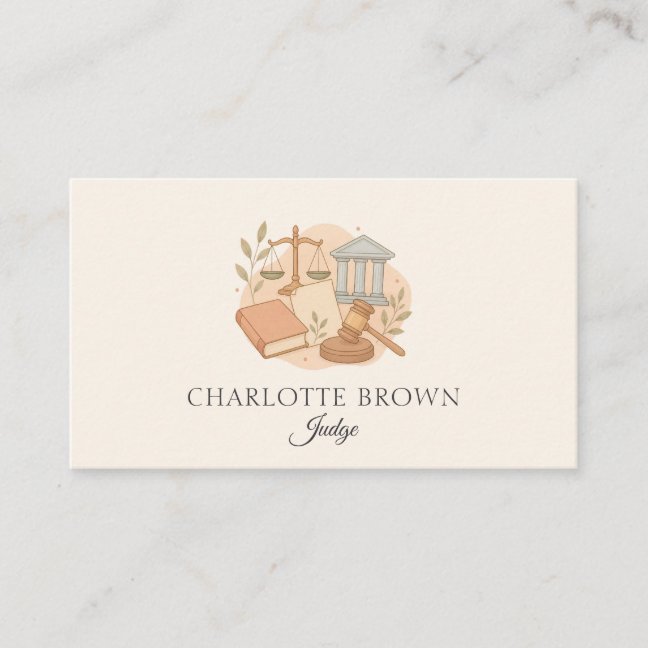 Judge Court Justice Legal Law Judiciary Business Card