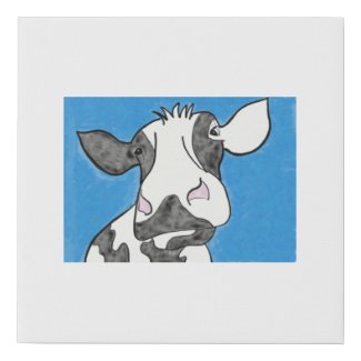 Judge Cow Faux Canvas Print