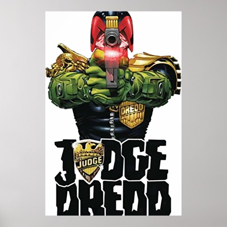 judge dredd design art poster | Zazzle