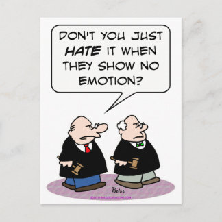 judge hate show no emotion postcard