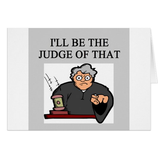 JUDGE joke Cards (Front Horizontal)