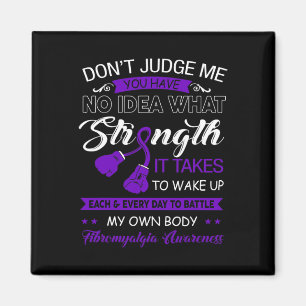 Judge Me No - Purple Ribbon Fibromyalgia Awareness Magnet