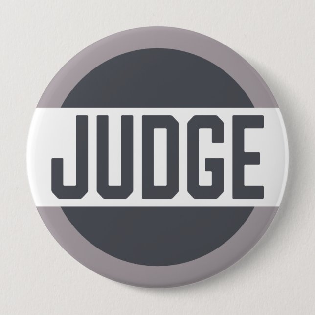Judge Mock Trial Contest Gray Badge Button (Front)