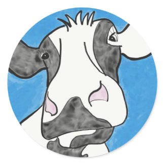Judge Moose Cow Classic Round Sticker